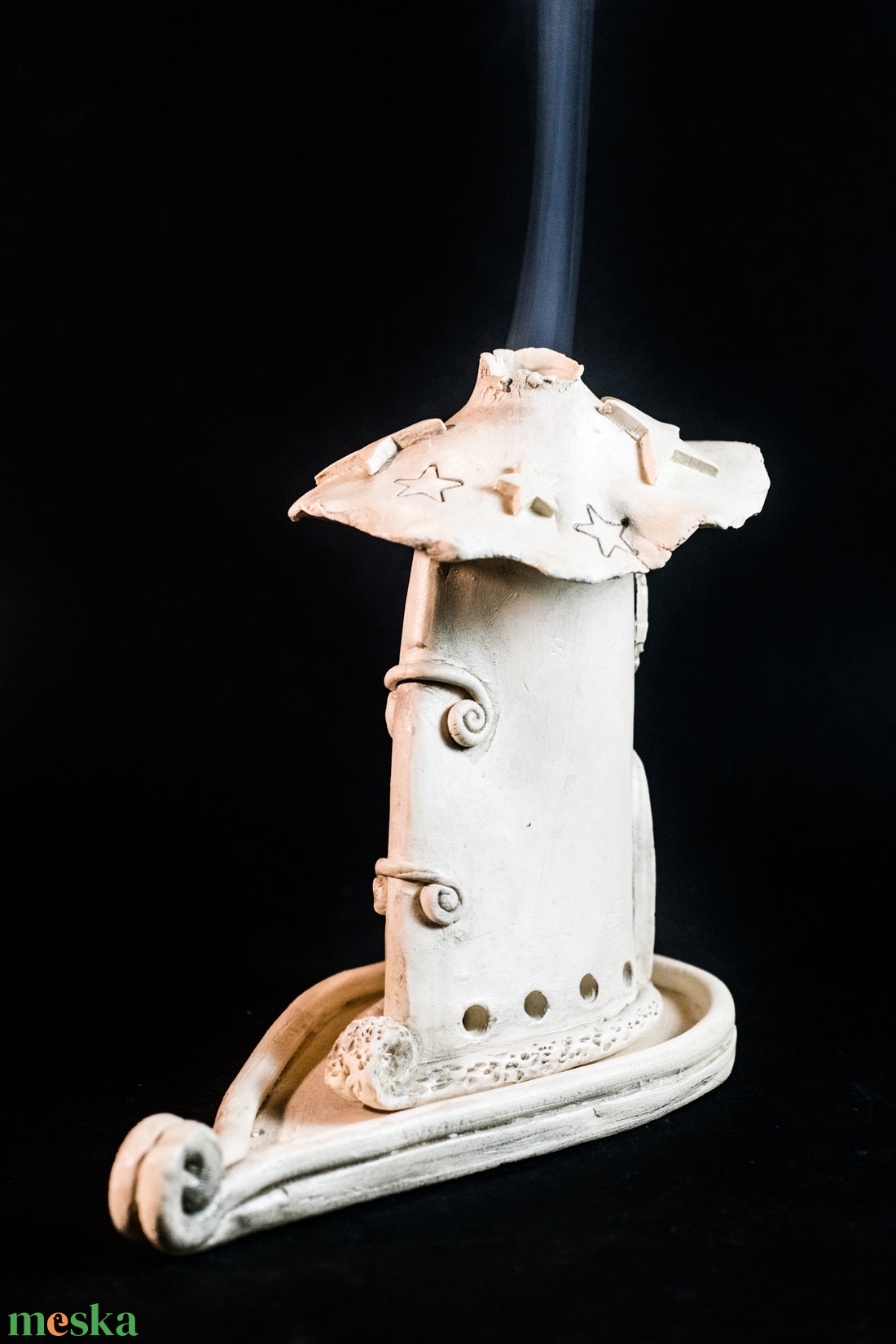 Kerámia füstölő fehér - otthon & életmód - dekoráció - spiritualitás - füstölő és füstölőtartó - Meska.hu