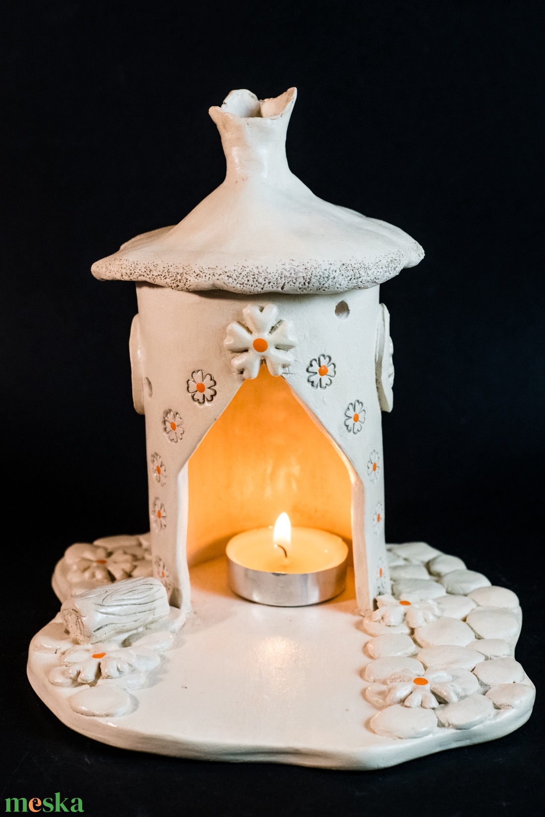 Kerámia füstölő narancs - otthon & életmód - dekoráció - spiritualitás - füstölő és füstölőtartó - Meska.hu