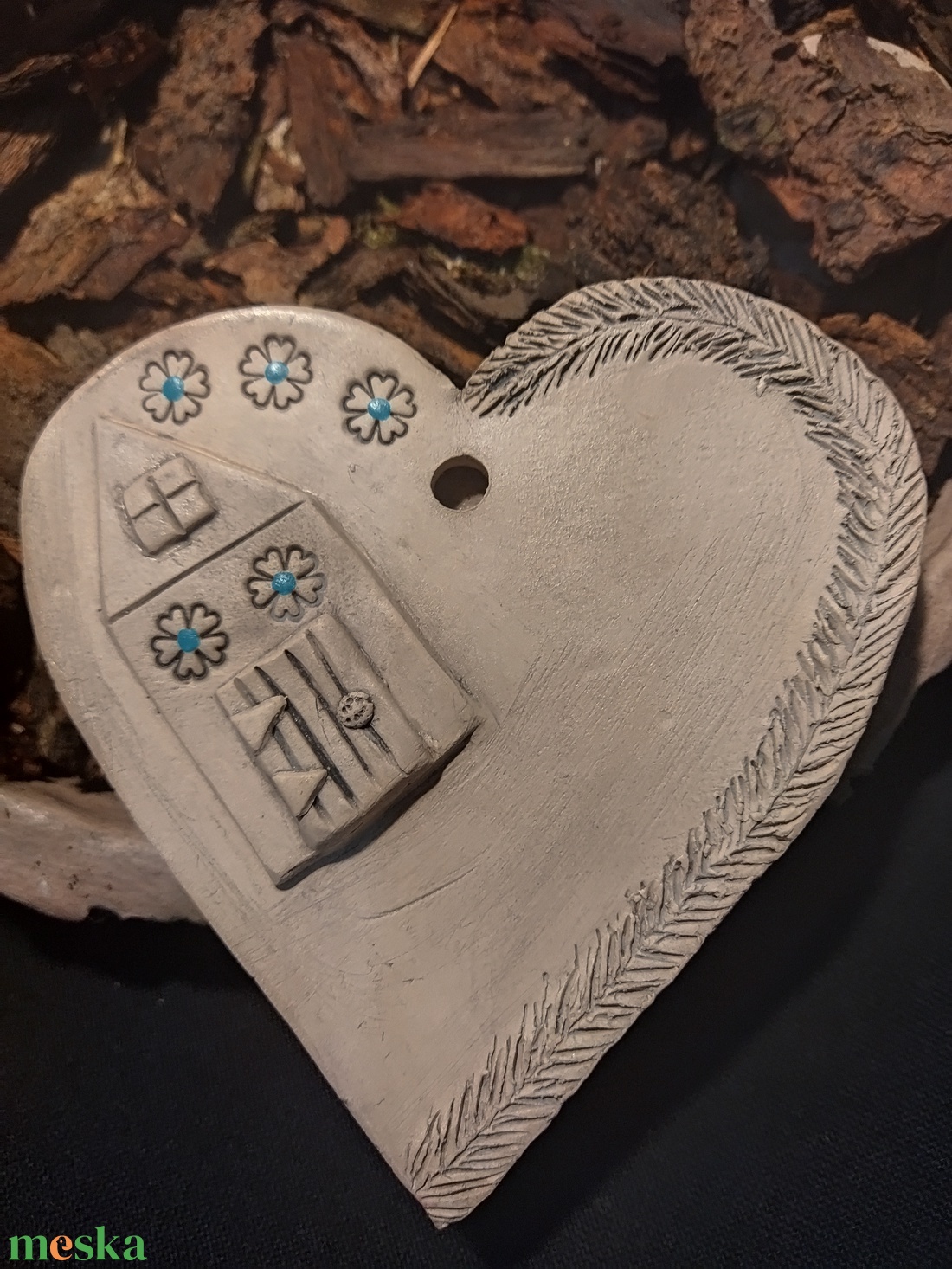 Kerámia karácsonyfa dÍszek türkiz - karácsony - karácsonyi lakásdekoráció - karácsonyfadíszek - Meska.hu