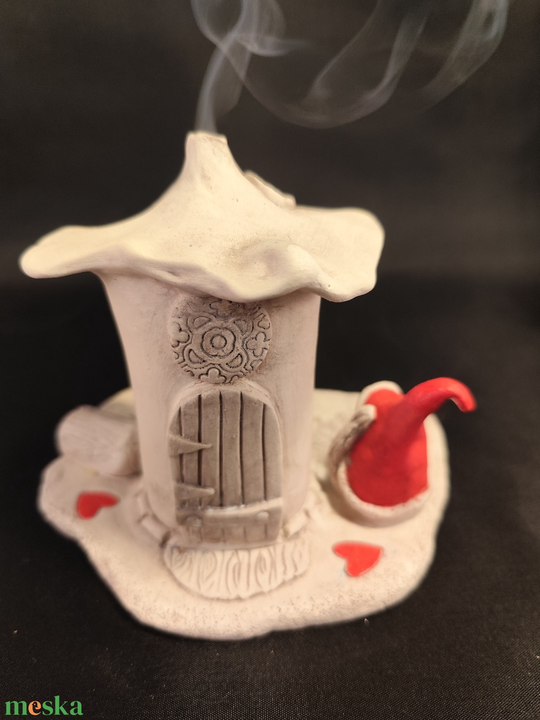 Kerámia füstölő piros télapó - otthon & életmód - dekoráció - spiritualitás - füstölő és füstölőtartó - Meska.hu