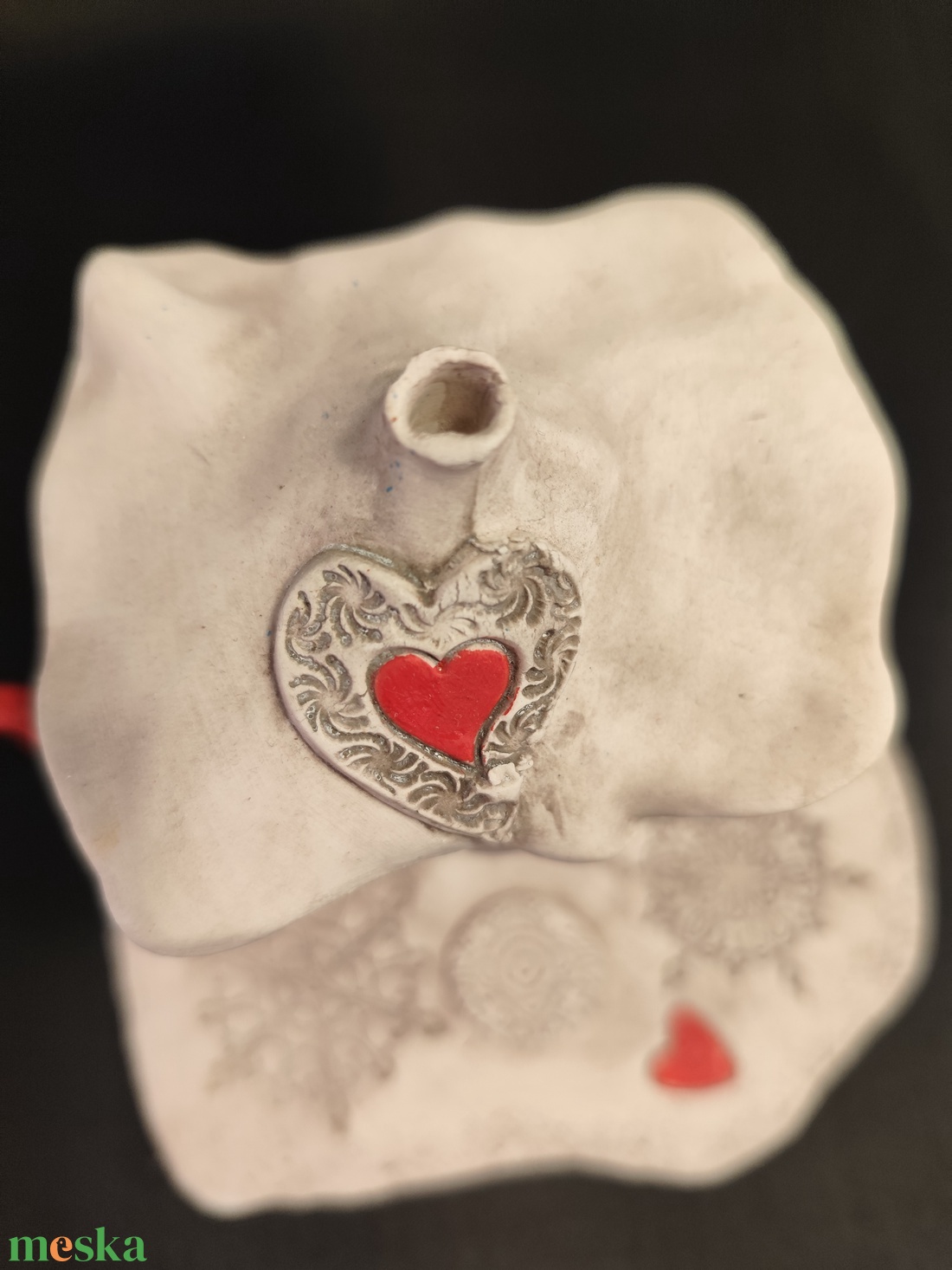 Kerámia füstölő piros télapó - otthon & életmód - dekoráció - spiritualitás - füstölő és füstölőtartó - Meska.hu