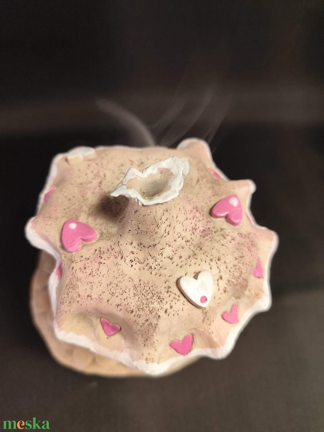 Kerámia füstölő magenta - otthon & életmód - dekoráció - spiritualitás - füstölő és füstölőtartó - Meska.hu