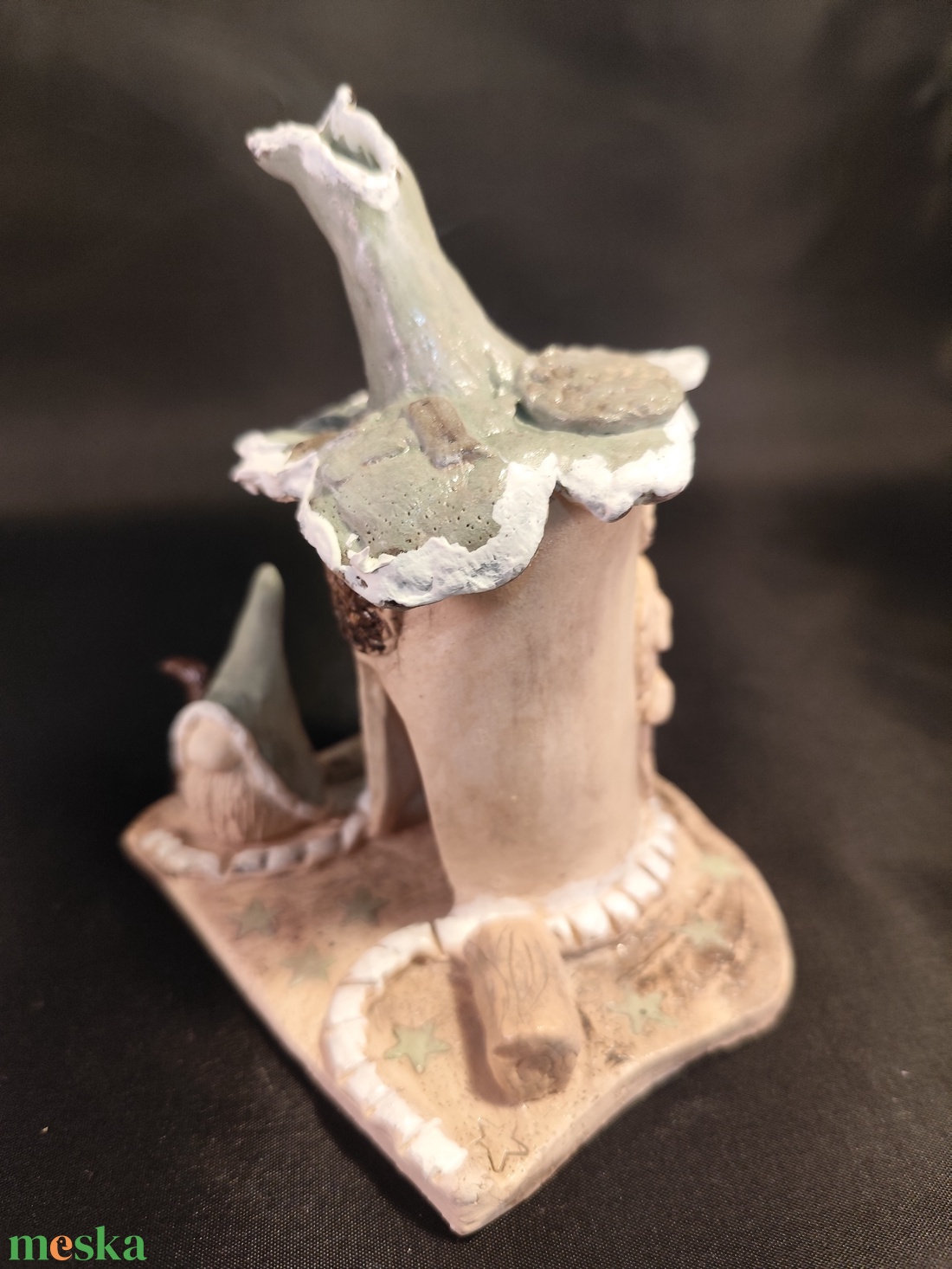 Kerámia füstölő zöld télapó - otthon & életmód - dekoráció - spiritualitás - füstölő és füstölőtartó - Meska.hu