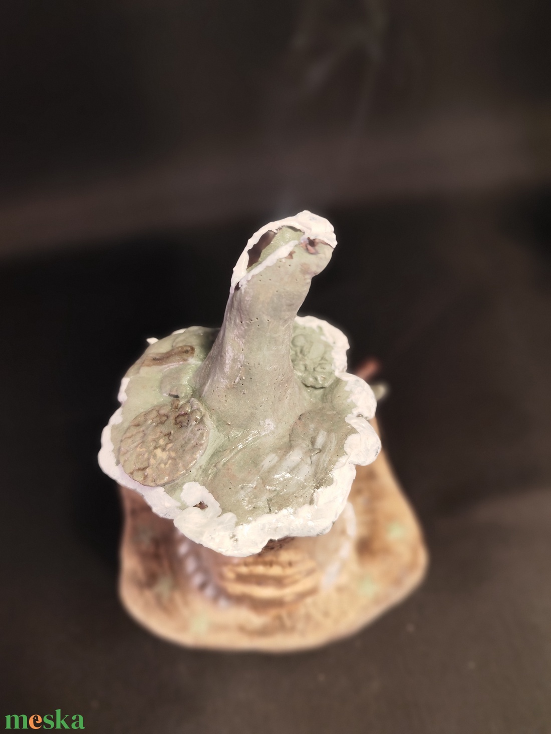 Kerámia füstölő zöld télapó - otthon & életmód - dekoráció - spiritualitás - füstölő és füstölőtartó - Meska.hu