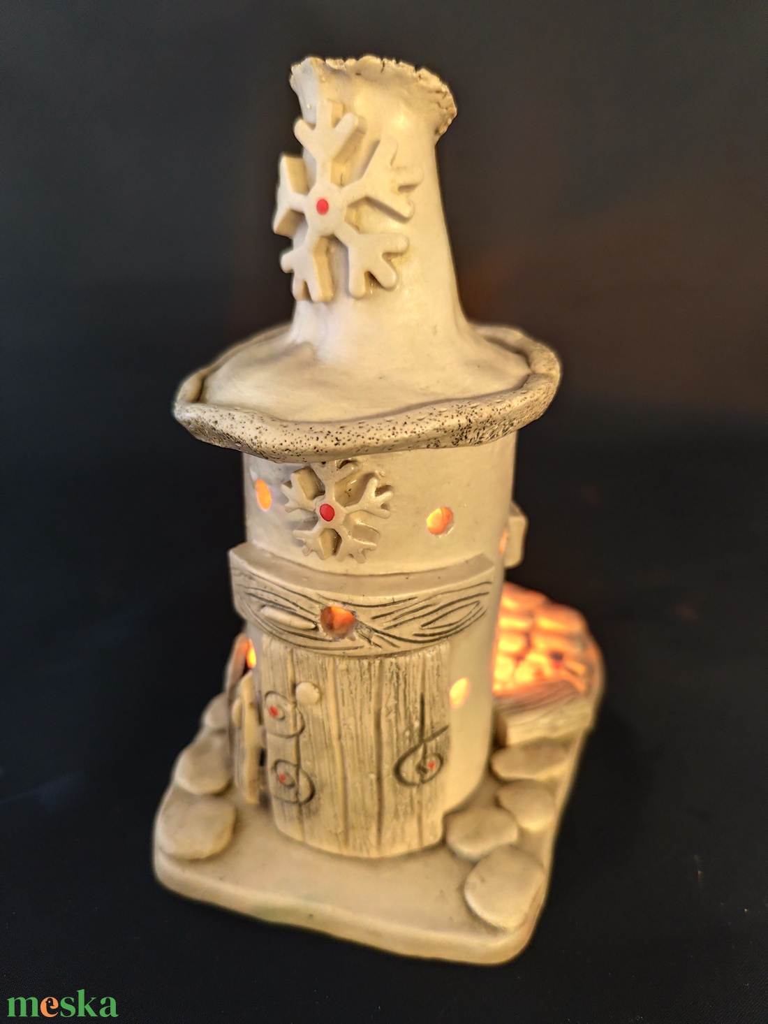 Kerámia füstölő piros  - otthon & életmód - dekoráció - spiritualitás - füstölő és füstölőtartó - Meska.hu