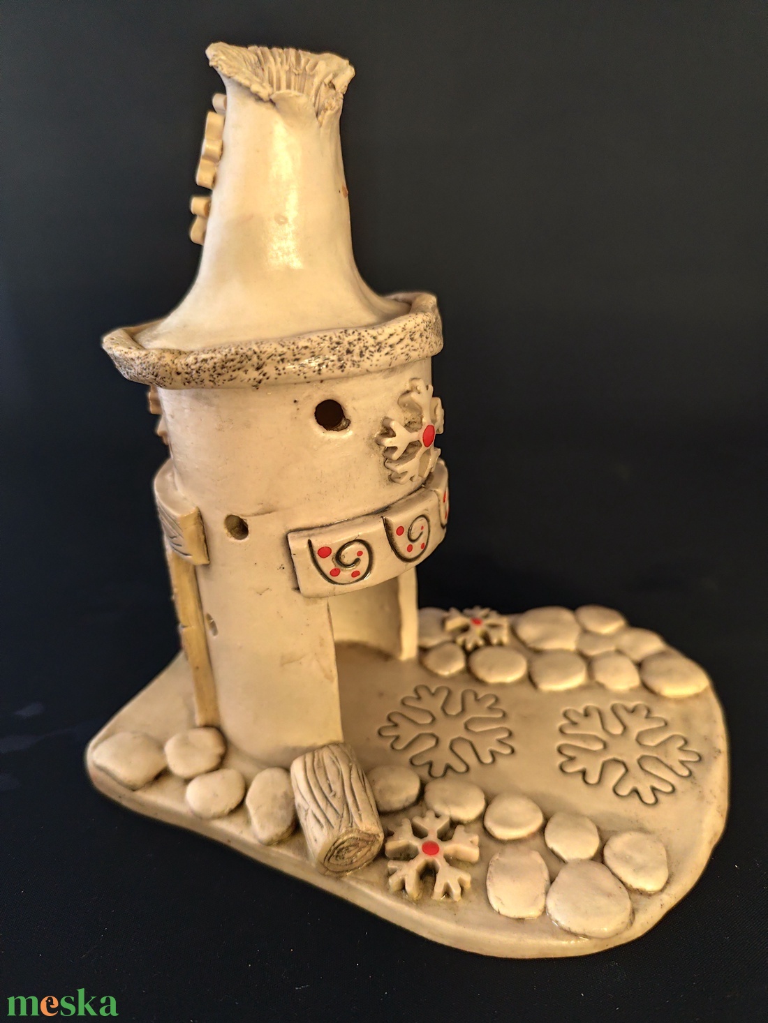 Kerámia füstölő piros  - otthon & életmód - dekoráció - spiritualitás - füstölő és füstölőtartó - Meska.hu