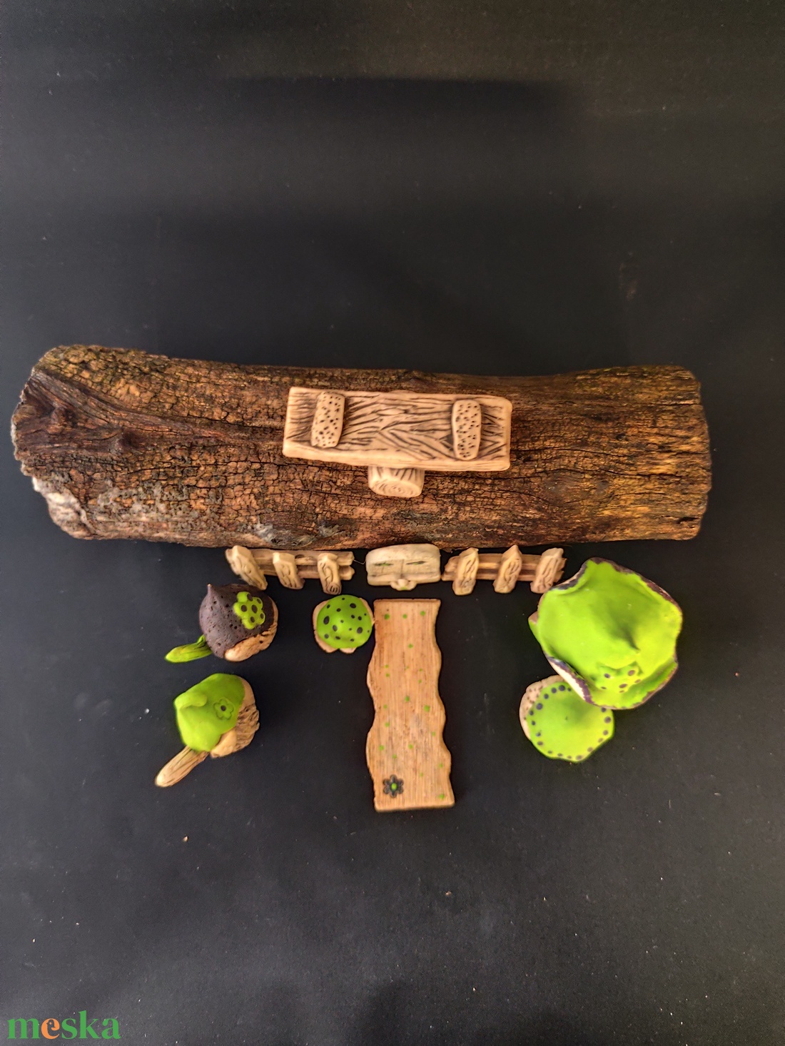 Kerámia tündérkert zöld - otthon & életmód - dekoráció - manók - Meska.hu