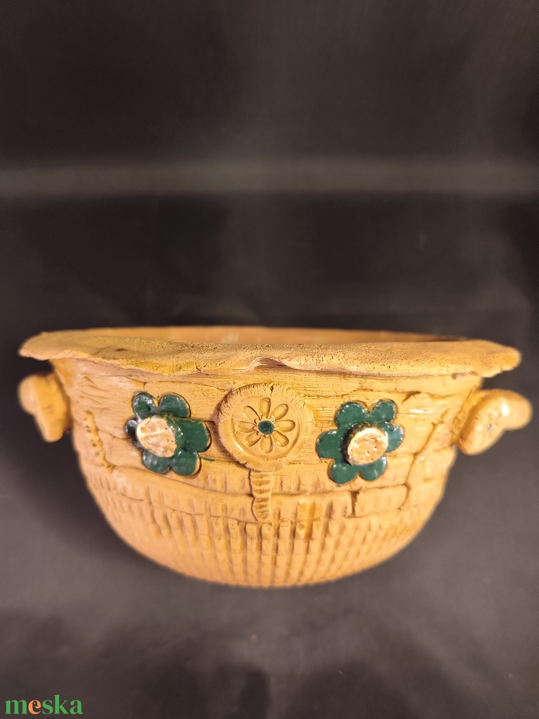 Kerámia virágkaspó - otthon & életmód - dekoráció - virágdísz és tartó - cserép & kaspó - Meska.hu