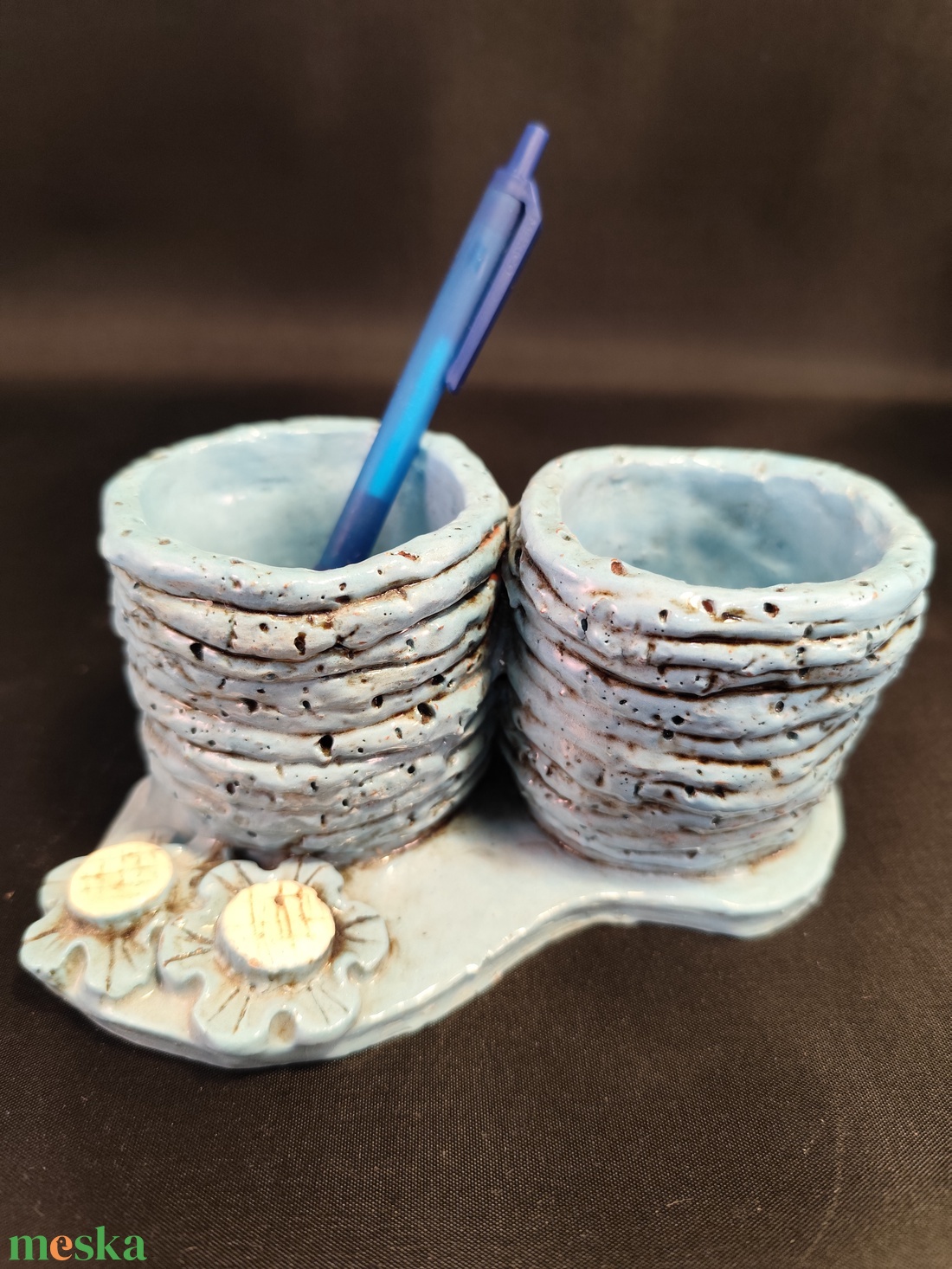 Kerámia tolltartó - otthon & életmód - fürdőszoba - fogkefetartó - Meska.hu