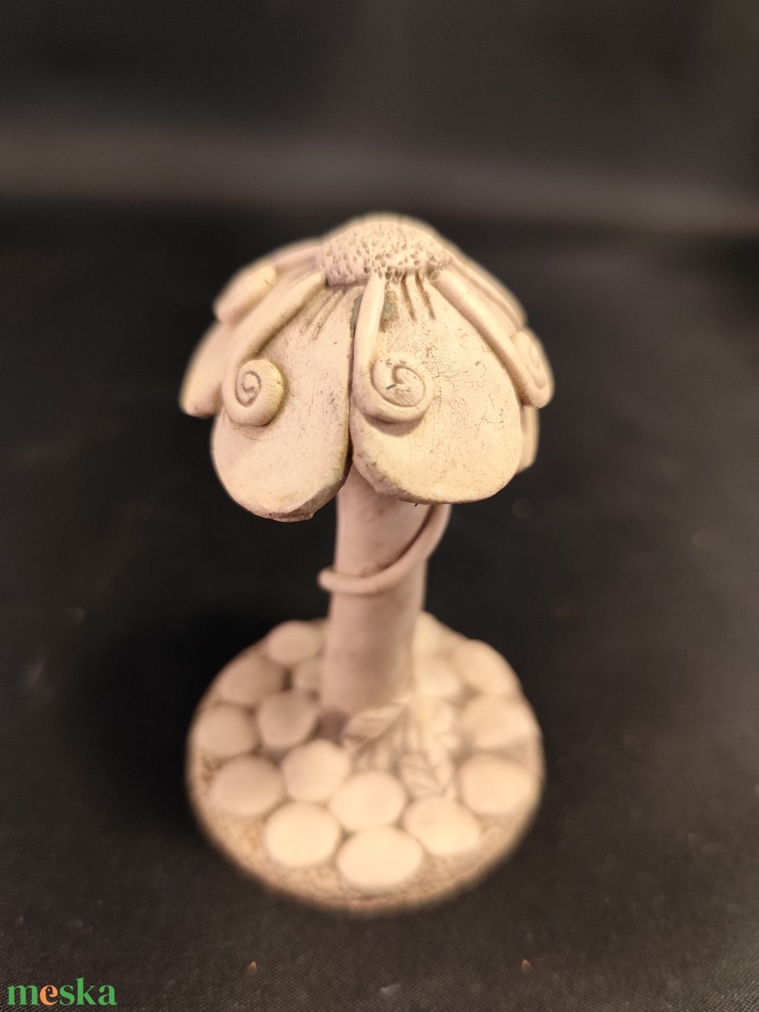 Kerámia virág fehér - otthon & életmód - ház & kert - kerti dísz - Meska.hu