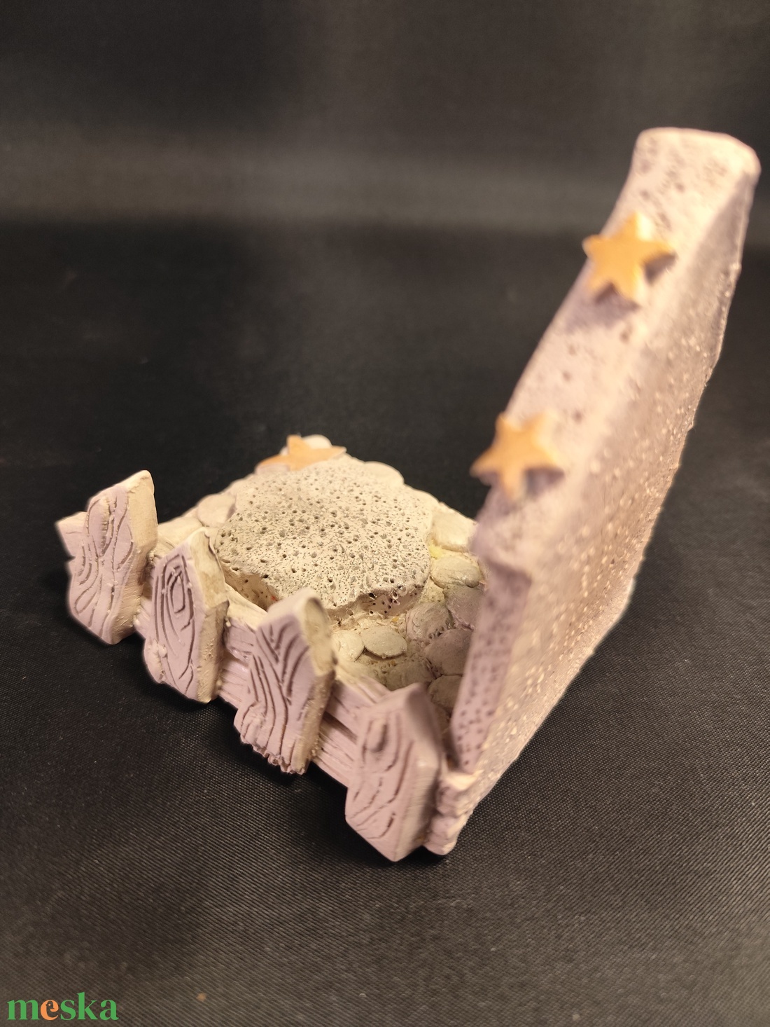 Kerámia gyertyatartó arany  - karácsony - karácsonyi lakásdekoráció - ünnepi asztaldekoráció - Meska.hu