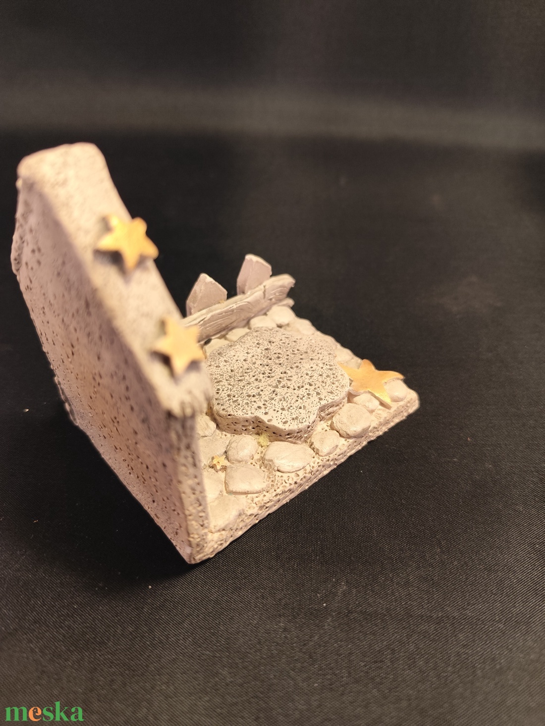 Kerámia gyertyatartó arany  - karácsony - karácsonyi lakásdekoráció - ünnepi asztaldekoráció - Meska.hu