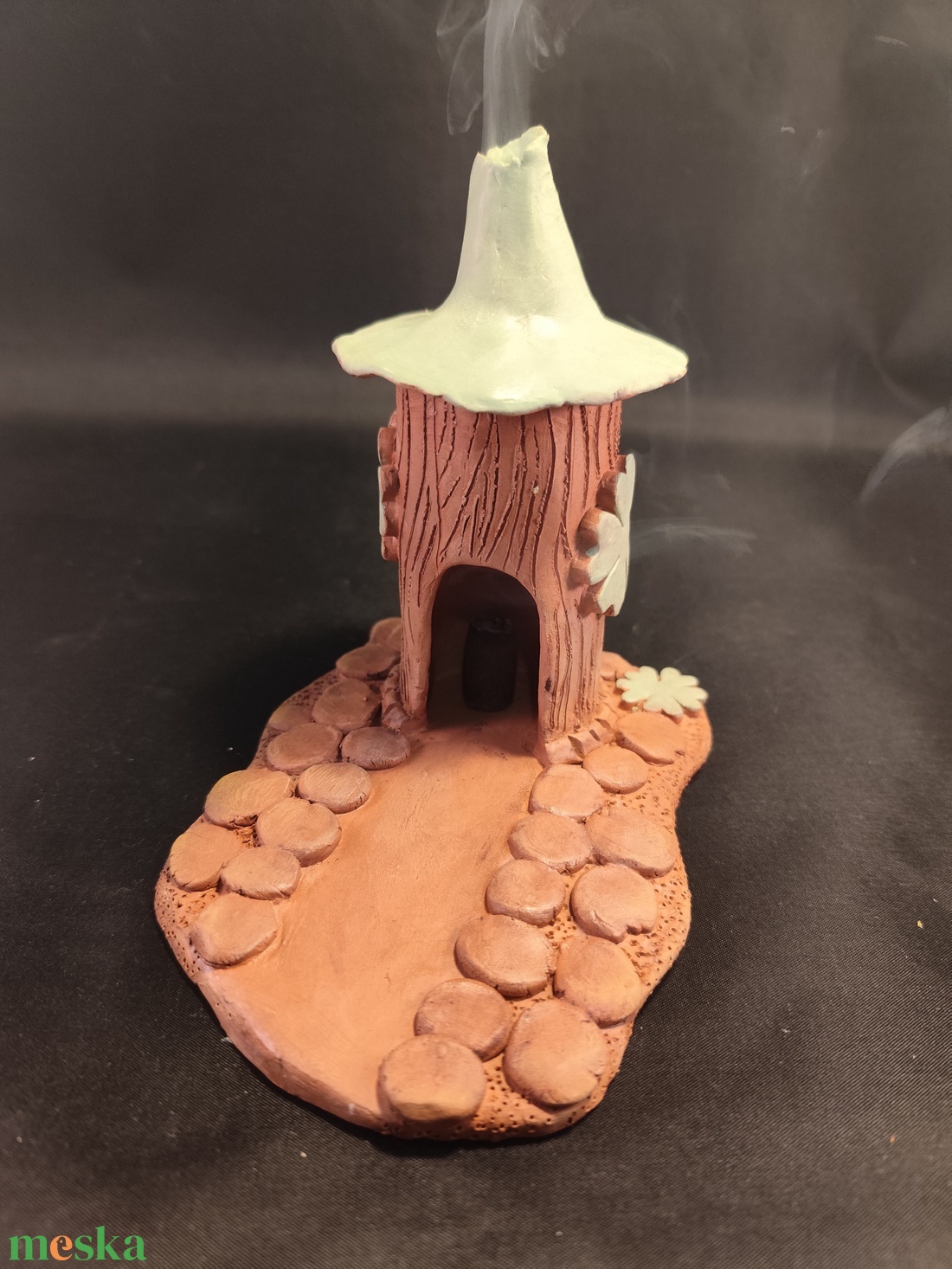 Kerámia füstölő zöld - otthon & életmód - dekoráció - spiritualitás - füstölő és füstölőtartó - Meska.hu