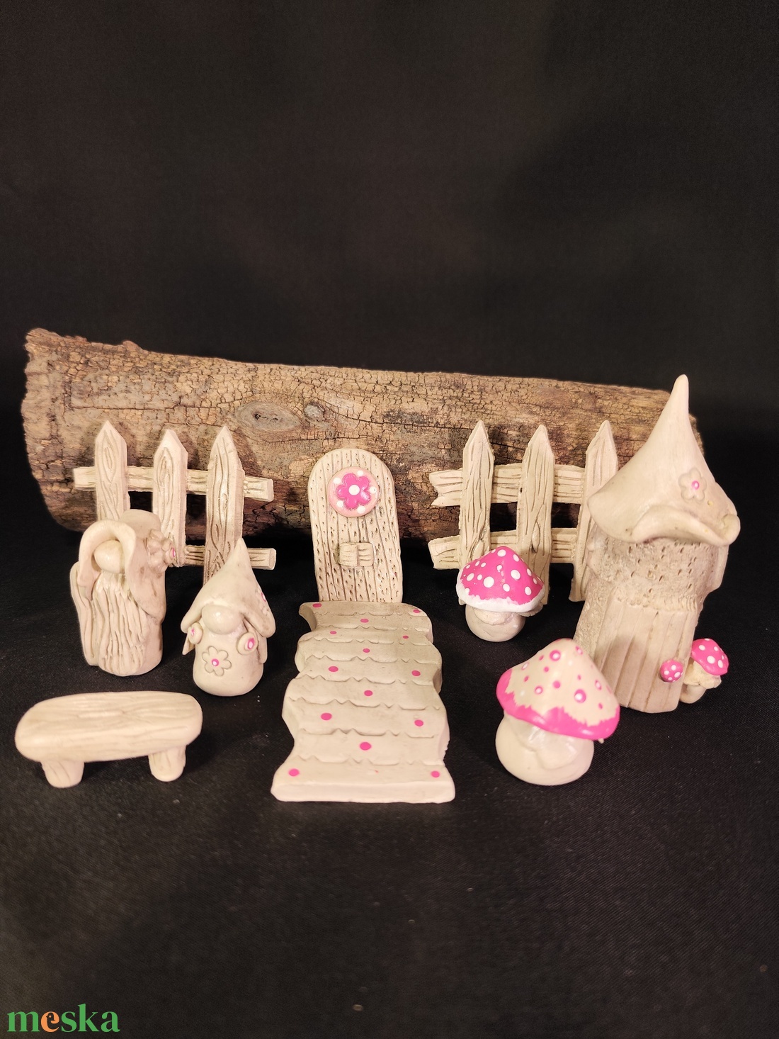 Kerámia tündérkert magenta - otthon & életmód - dekoráció - manók - Meska.hu