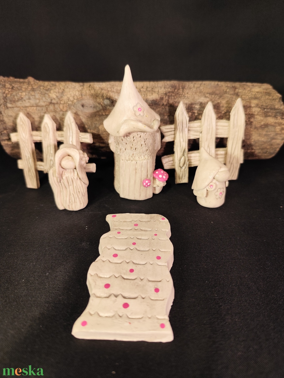 Kerámia tündérkert magenta - otthon & életmód - dekoráció - manók - Meska.hu