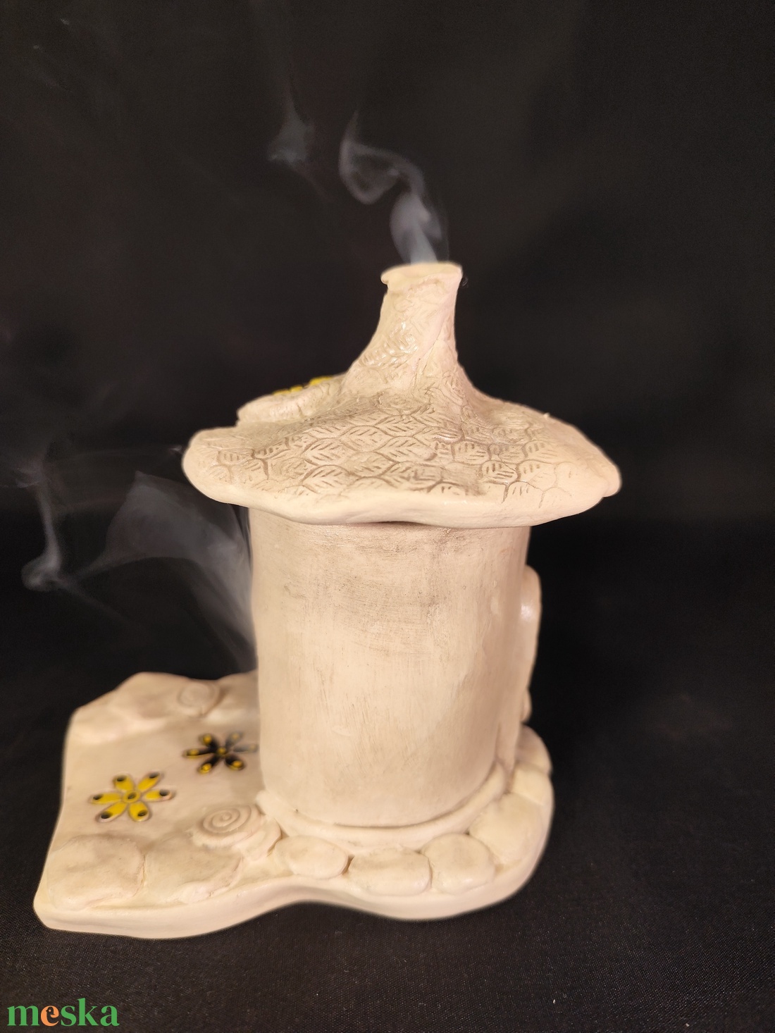 Kerámia füstölő sárga - otthon & életmód - dekoráció - spiritualitás - füstölő és füstölőtartó - Meska.hu