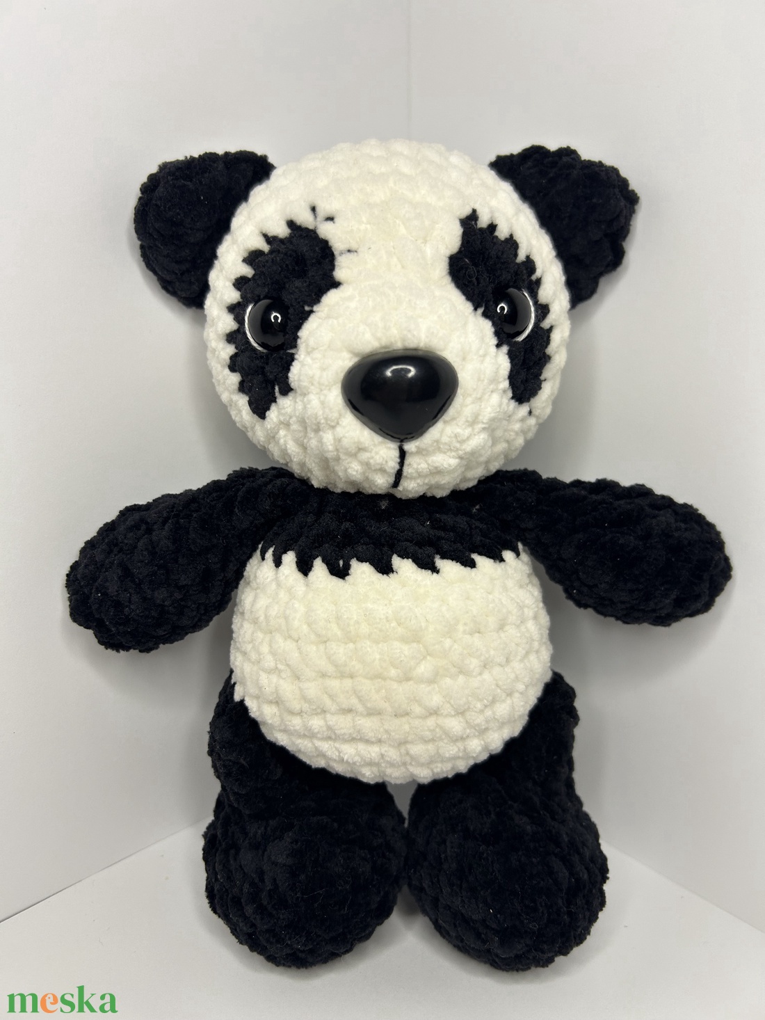 Horgolt plüss panda �� - játék & sport - plüssállat & játékfigura - más figura - Meska.hu