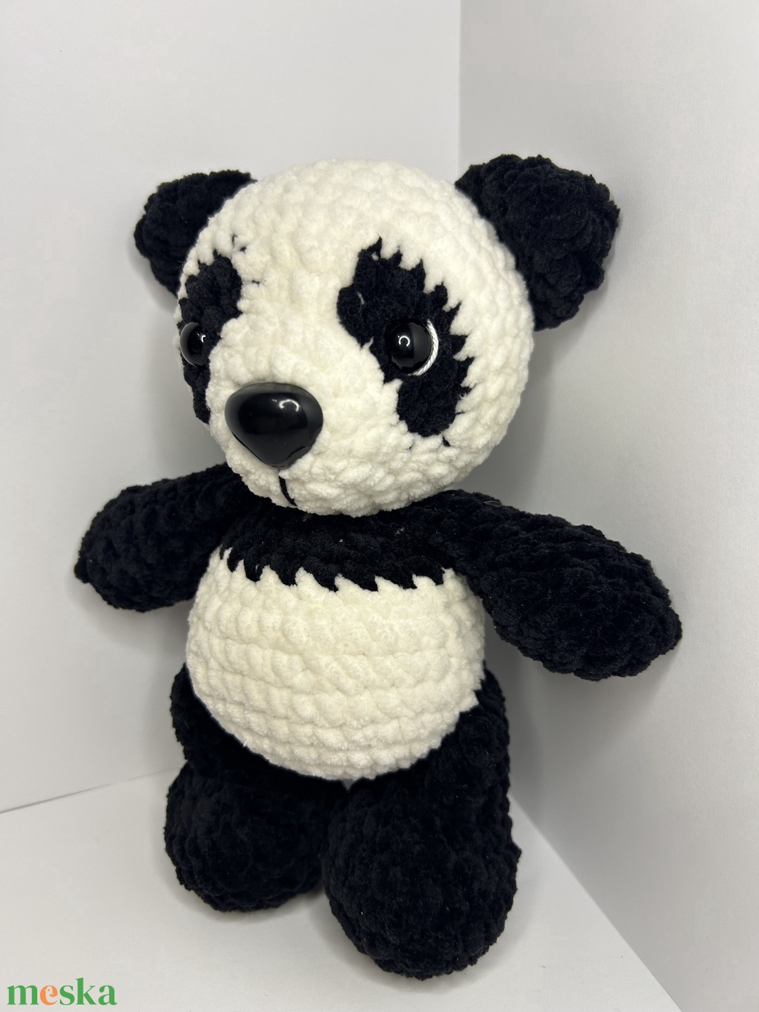 Horgolt plüss panda �� - játék & sport - plüssállat & játékfigura - más figura - Meska.hu