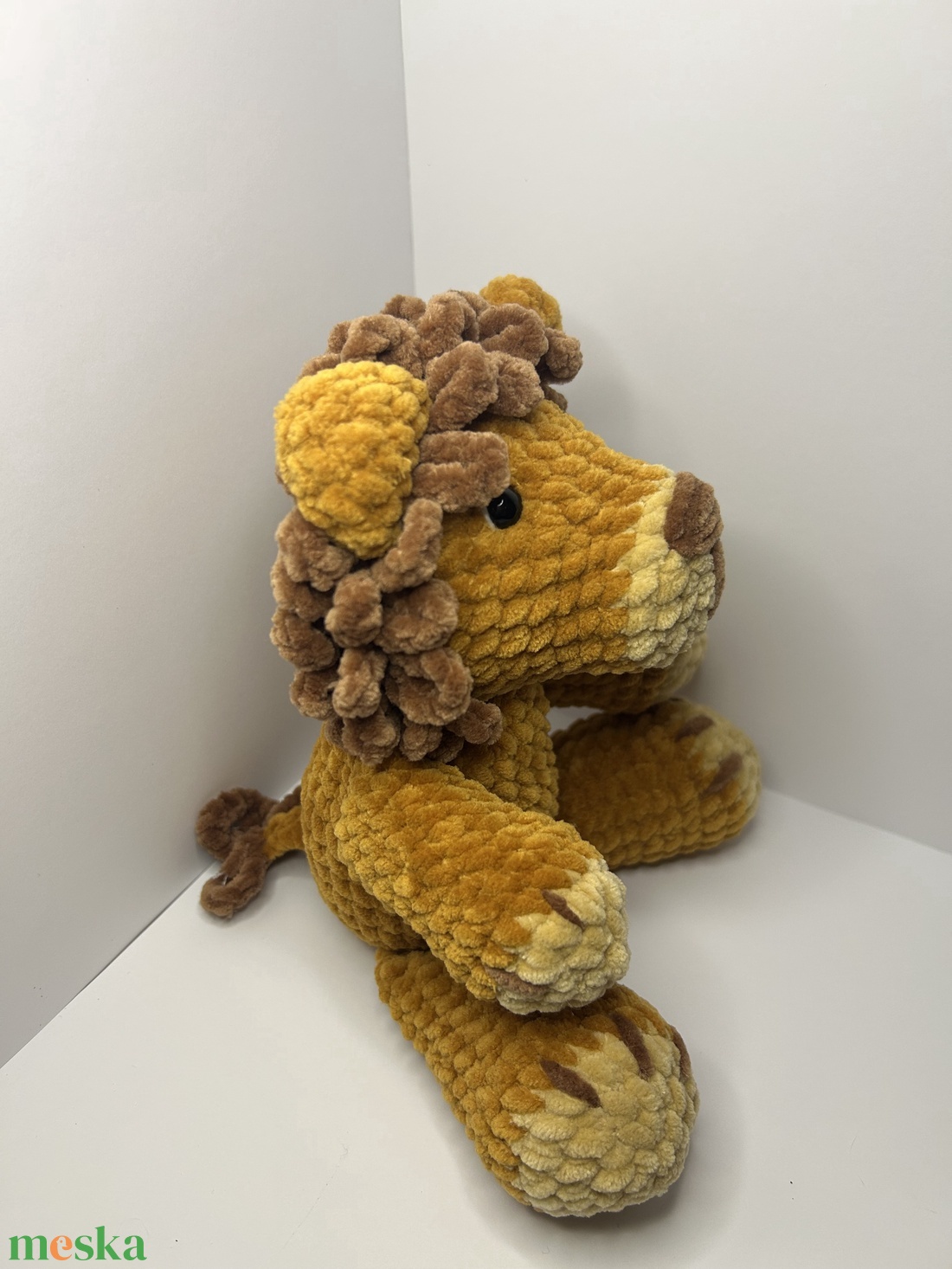 Horgolt plüss oroszlán - játék & sport - plüssállat & játékfigura - oroszlán - Meska.hu