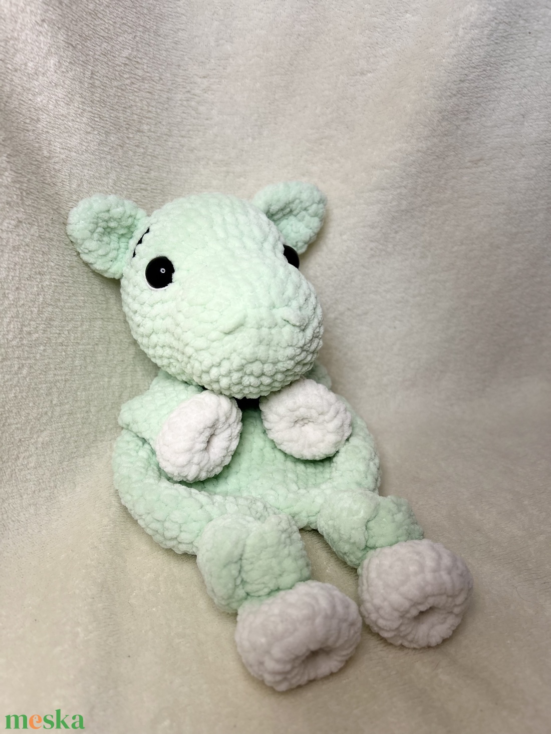 Horgolt plüss viziló szundipajti � - játék & sport - plüssállat & játékfigura - más figura - Meska.hu