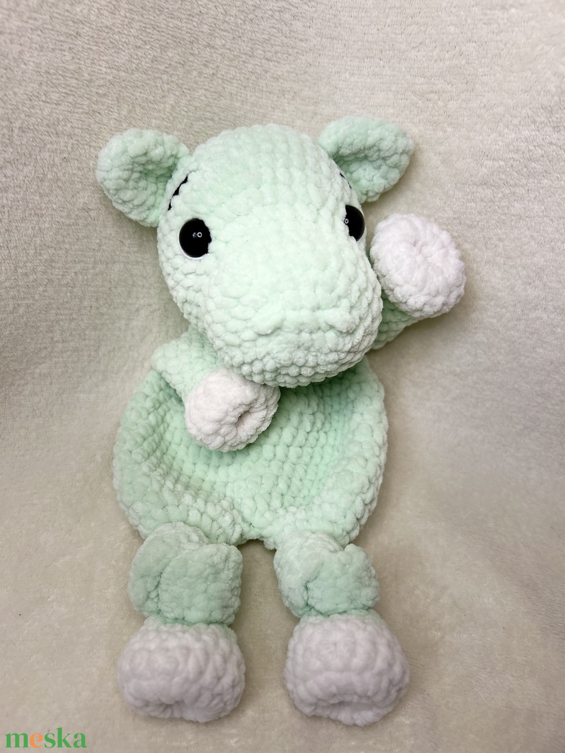 Horgolt plüss viziló szundipajti � - játék & sport - plüssállat & játékfigura - más figura - Meska.hu