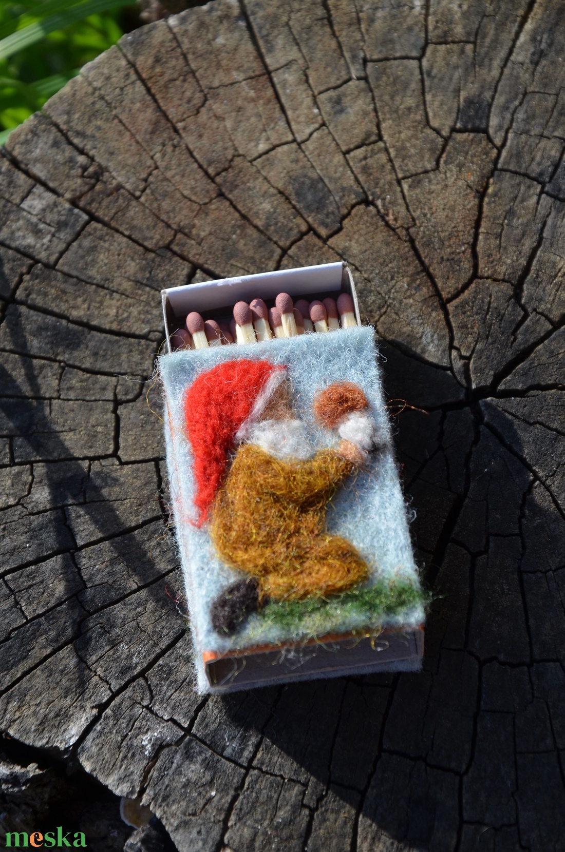 Filcell bevont gyufás skatulya  - ékszer - ékszertartó - ékszerdoboz - Meska.hu