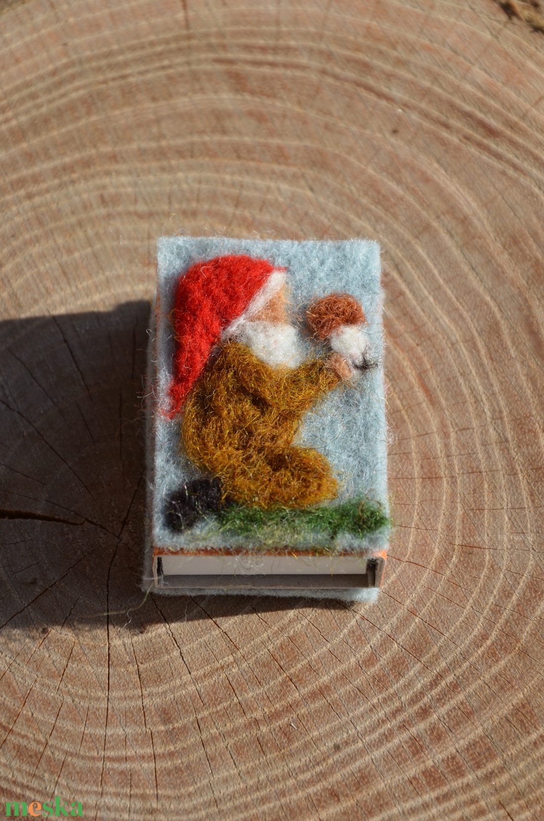 Filcell bevont gyufás skatulya  - ékszer - ékszertartó - ékszerdoboz - Meska.hu