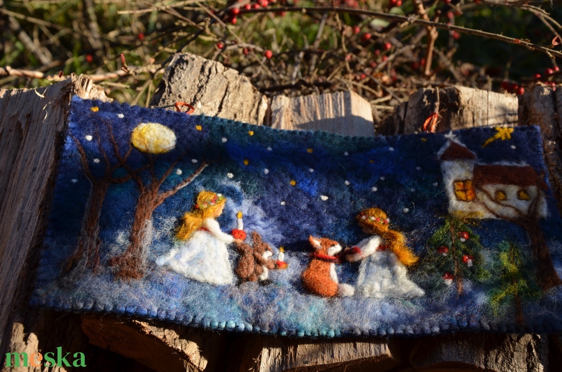 Angyalok télen - játék & sport - készségfejlesztő és logikai játék - montessori szivárvány, waldorf játékok - Meska.hu