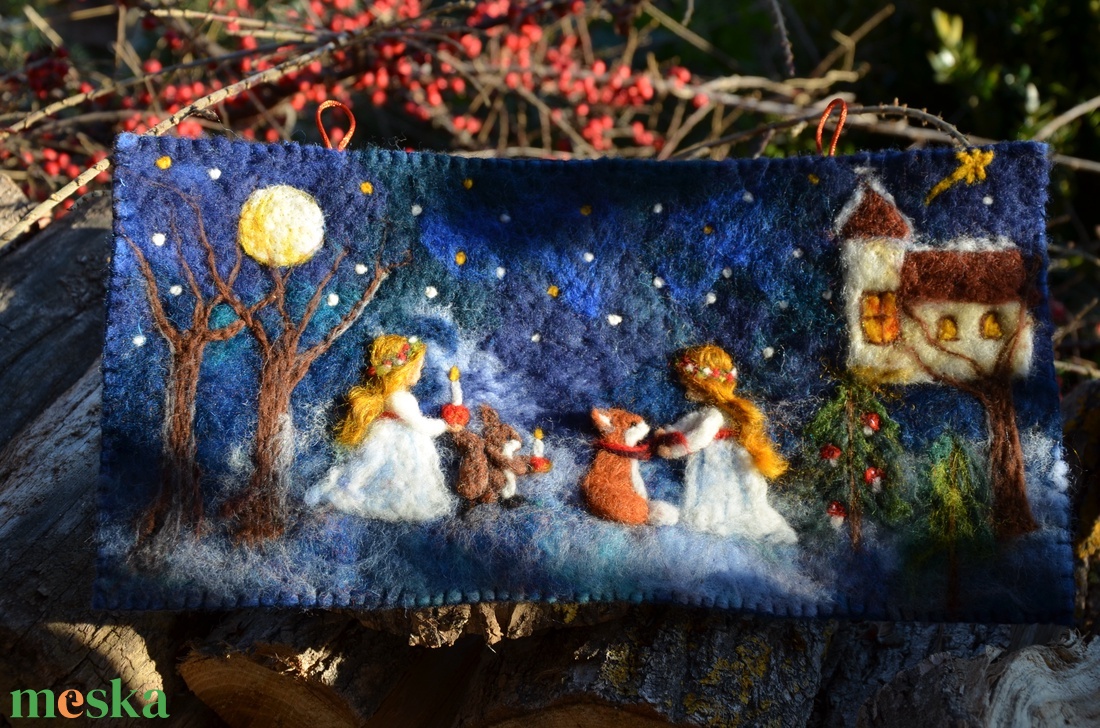 Angyalok télen - játék & sport - készségfejlesztő és logikai játék - montessori szivárvány, waldorf játékok - Meska.hu