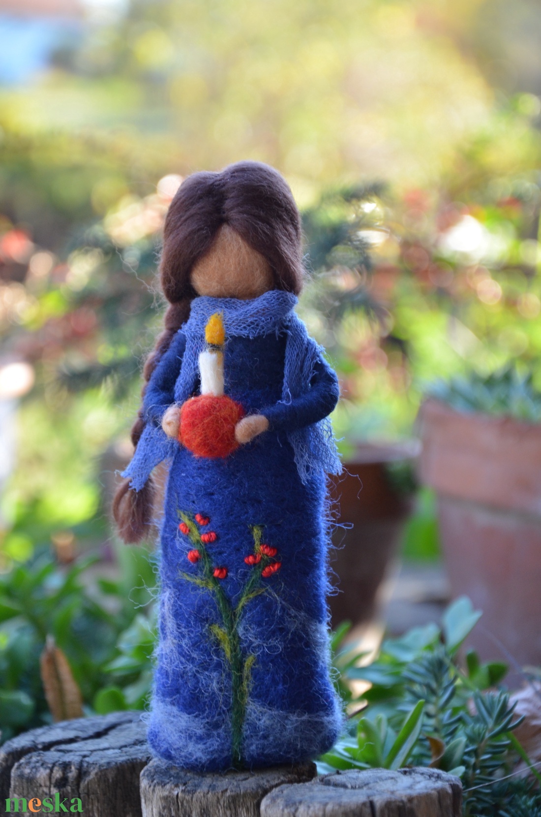 Karácsonyi gyertyás angyal - játék & sport - készségfejlesztő és logikai játék - montessori szivárvány, waldorf játékok - Meska.hu