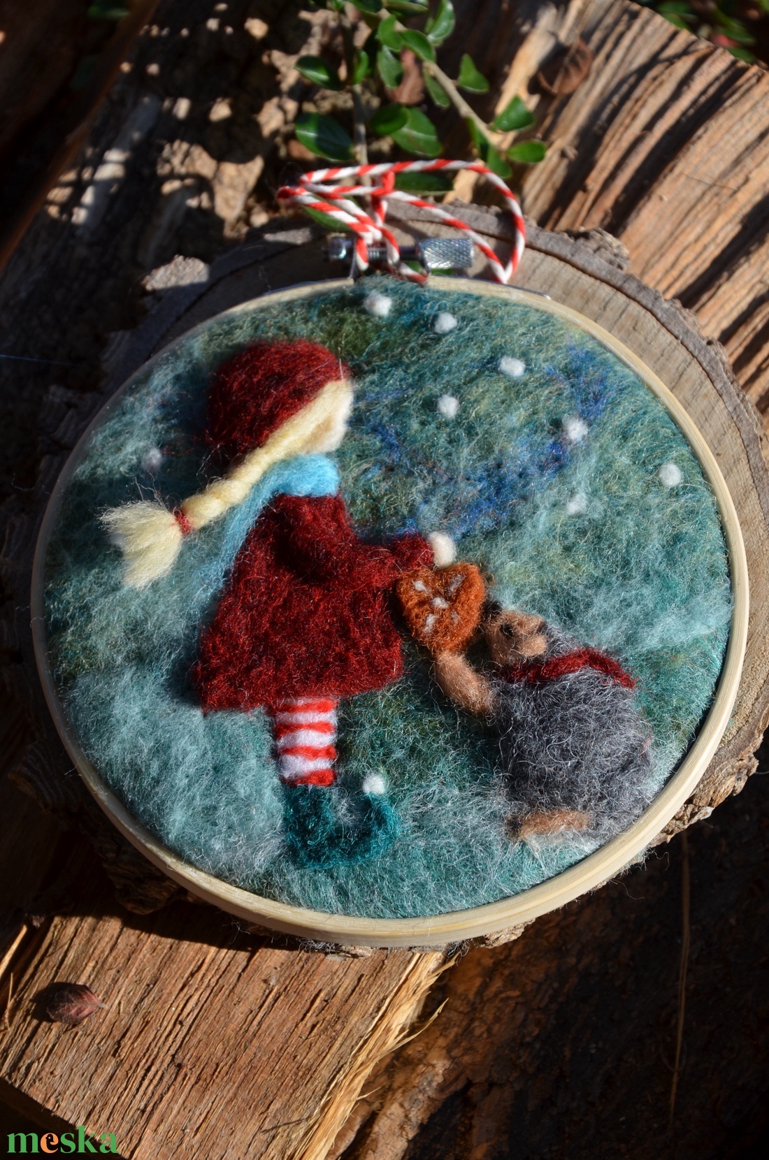 Karácsonyi képecske - karácsony - karácsonyi lakásdekoráció - karácsonyi lakásdíszek - Meska.hu