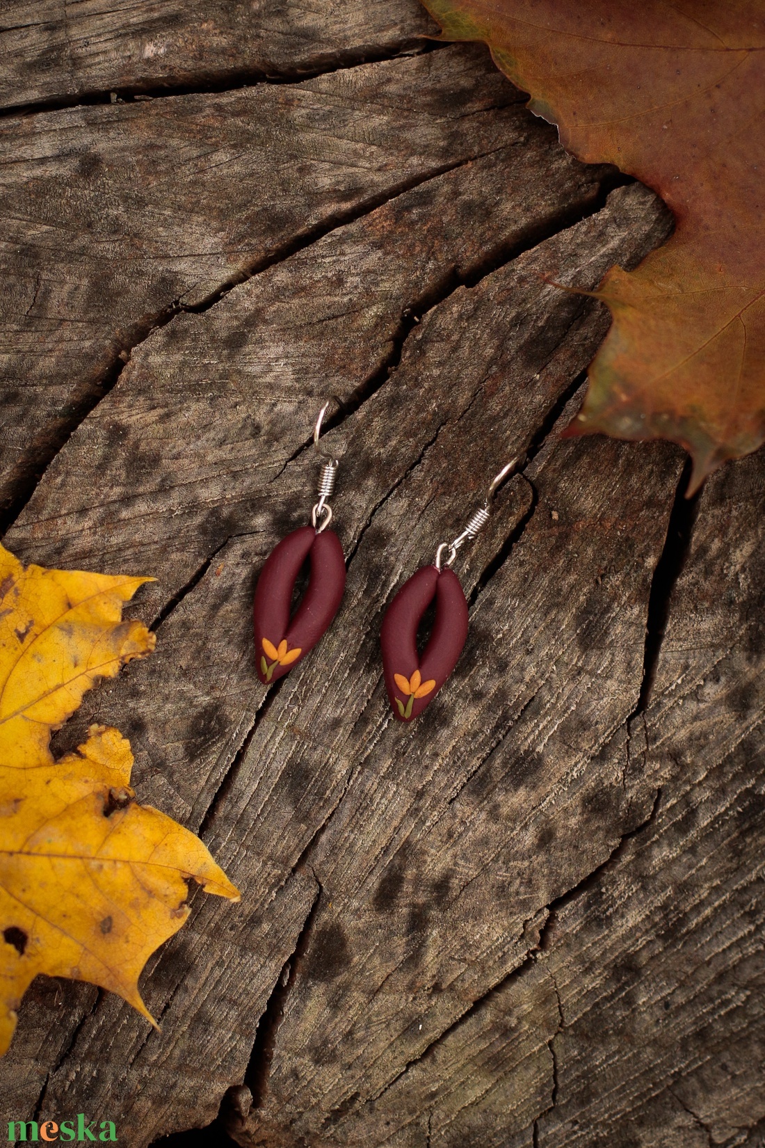 Tavaszi gólyahír virág fülbevaló - ékszer - fülbevaló - lógó fülbevaló - Meska.hu