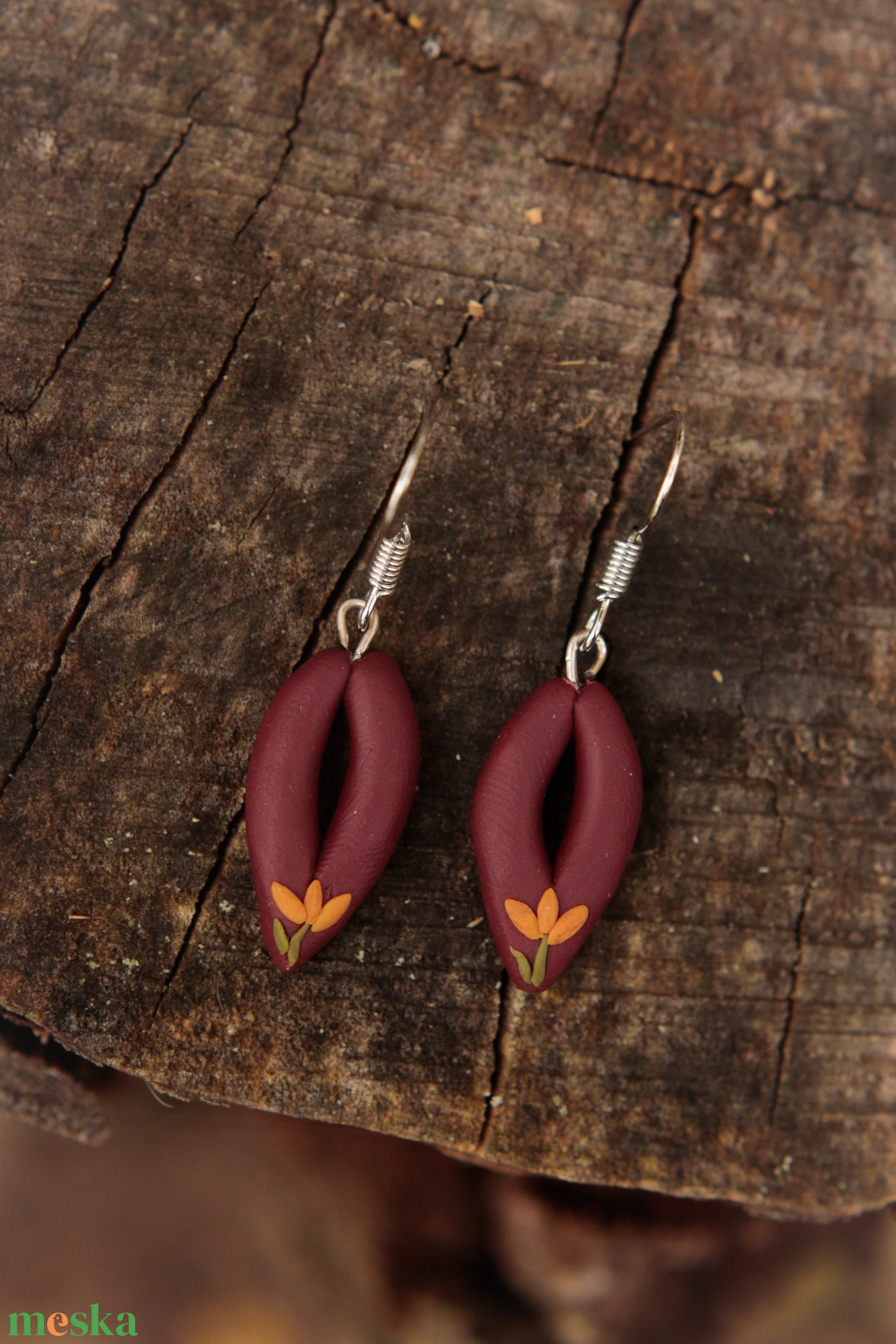 Tavaszi gólyahír virág fülbevaló - ékszer - fülbevaló - lógó fülbevaló - Meska.hu