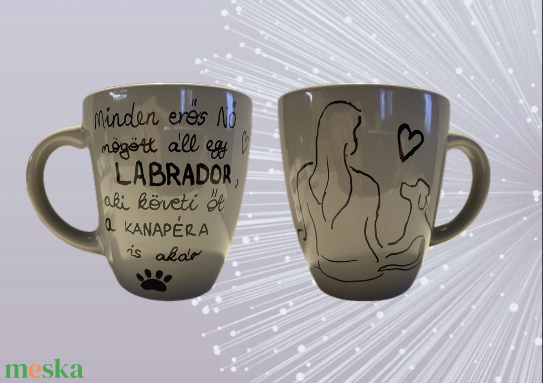 Labrador bögre - otthon & életmód - konyhafelszerelés, tálalás - tálalás - bögre & csésze - Meska.hu