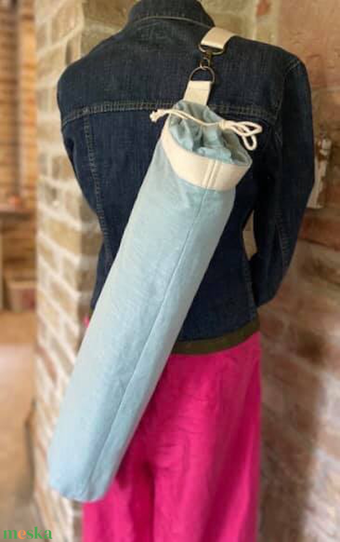 Jóga-fitnesz matrac táska, kezműves batikolt textillel, csak természetes anyagokból - táska & tok - biciklis & sporttáska - jógatáska - Meska.hu