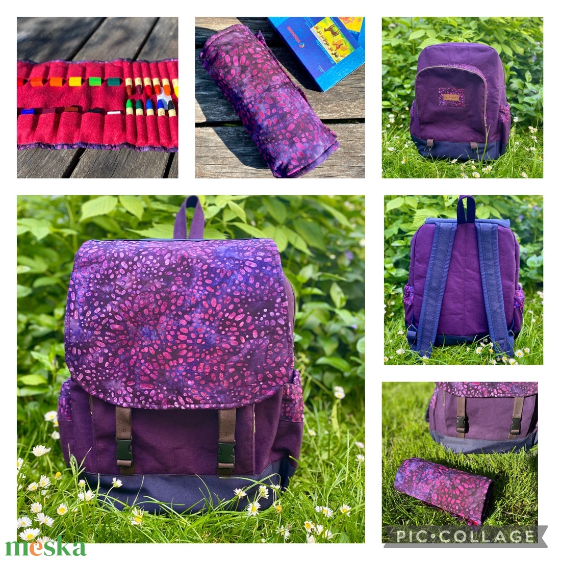 Waldorf Iskolatáska, hátizsák-krétakukaccal - táska & tok - hátizsák - iskolatáska - Meska.hu