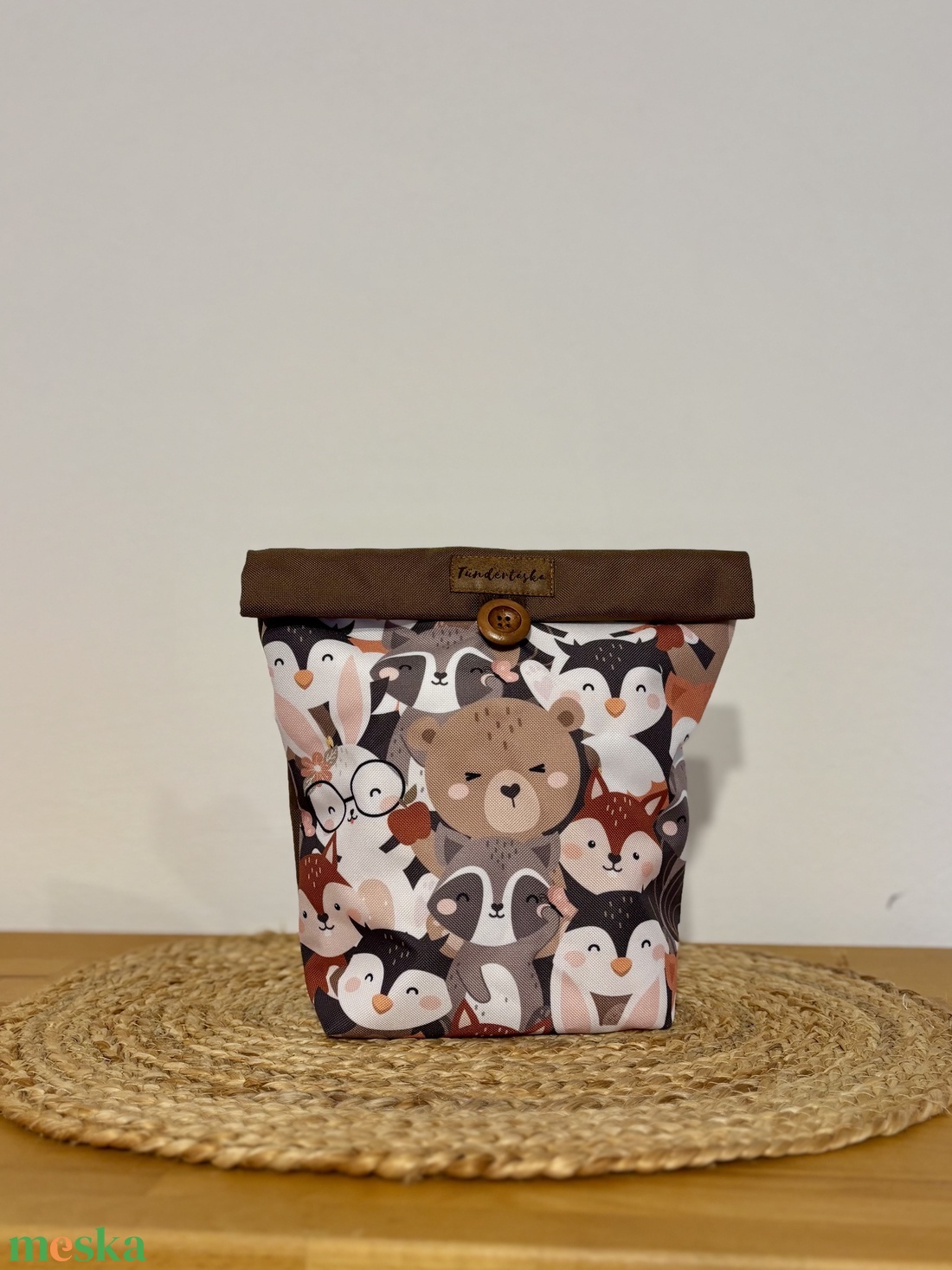 Uzsonnás táska,  PUL béléssel (élelmiszerbarát) - táska & tok - uzsonna- & ebéd tartó - ebéd tasak, doboz - Meska.hu