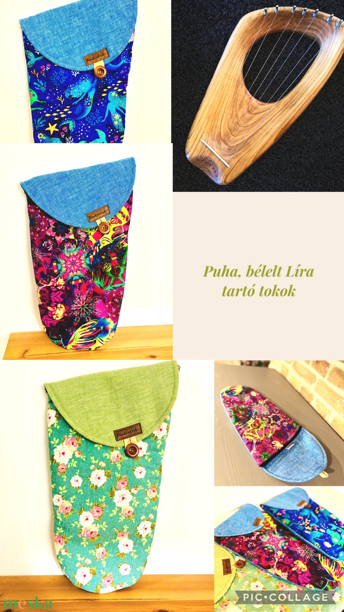 Líra tartó tok - Waldorf - könyv & zene - hangszer & hangszertok - Meska.hu