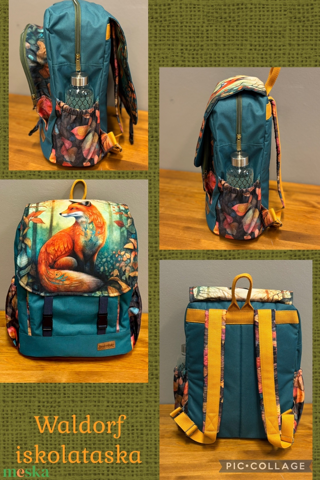 Waldorf Iskolatáska, egyedi nyomtatott képpel  - táska & tok - hátizsák - iskolatáska - Meska.hu