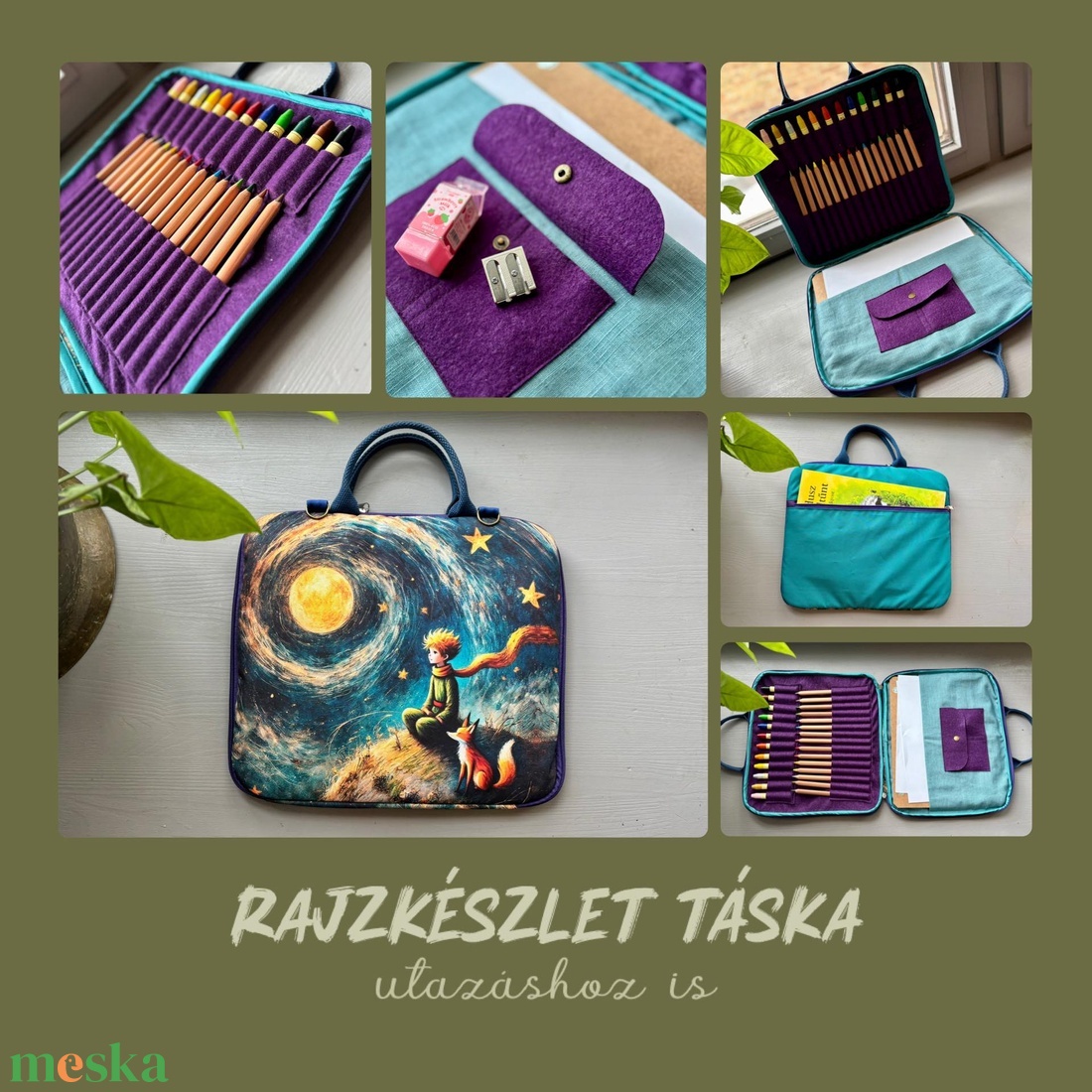 Rajzkészlet táska, utazáshoz is - táska & tok - hátizsák - iskolatáska - Meska.hu