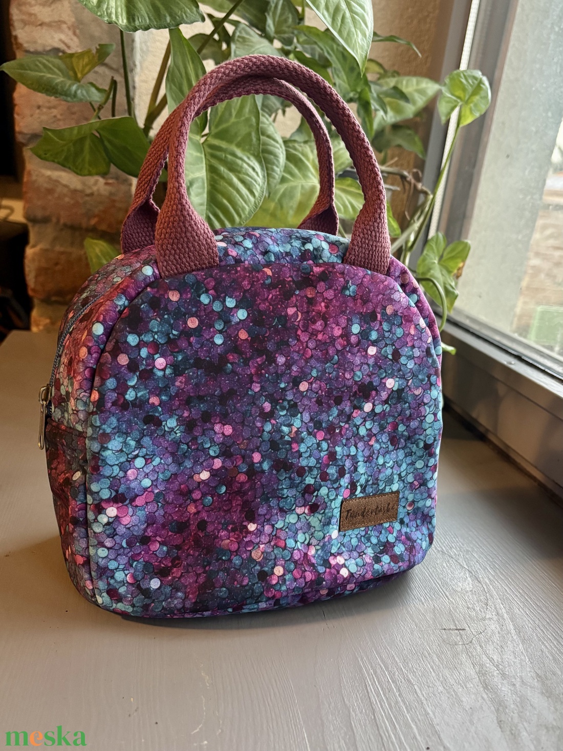 Prémium ételhordó táska (vagy akár neszeszer), vízhatlan béléssel - táska & tok - uzsonna- & ebéd tartó - ebéd tasak, doboz - Meska.hu