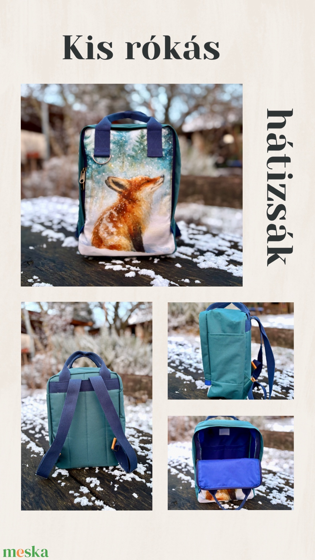 Egyedi hátizsák, egyedi képpel nyomtatva - táska & tok - hátizsák - kishátizsák - Meska.hu