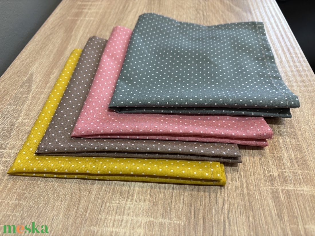 Textil szalvéta 4db, Ökotex100 pamutvászon - táska & tok - uzsonna- & ebéd tartó - szendvics csomagoló - Meska.hu