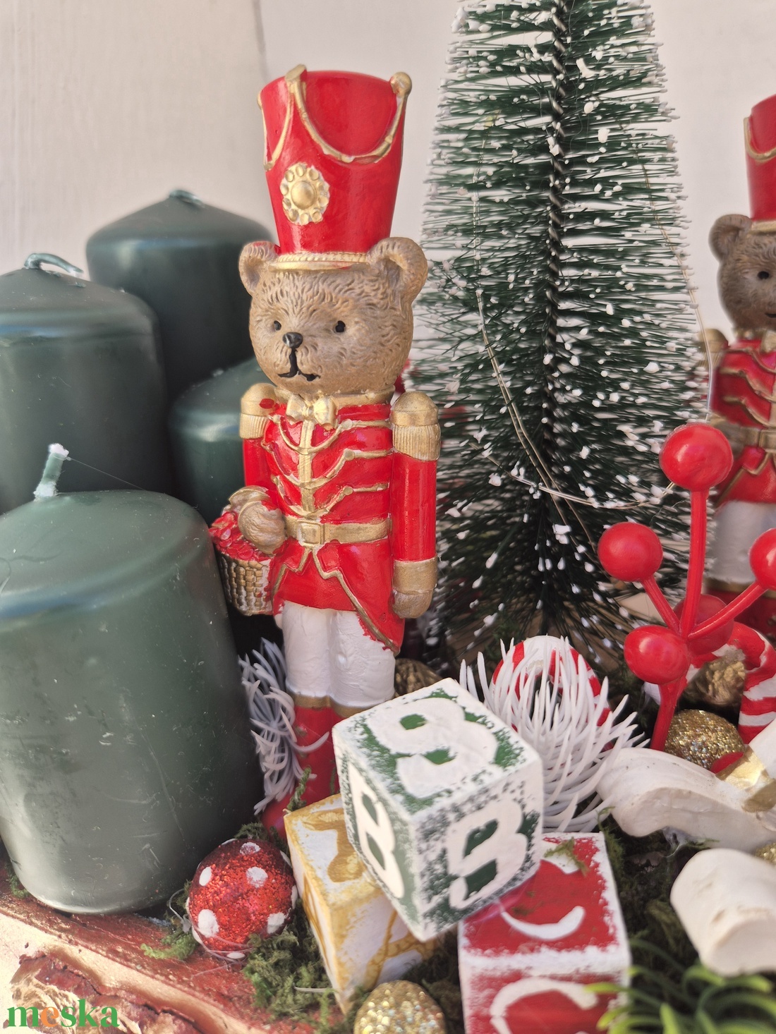 Fiókos ledes adventi dísz - karácsony - adventi díszek - adventi koszorú - Meska.hu
