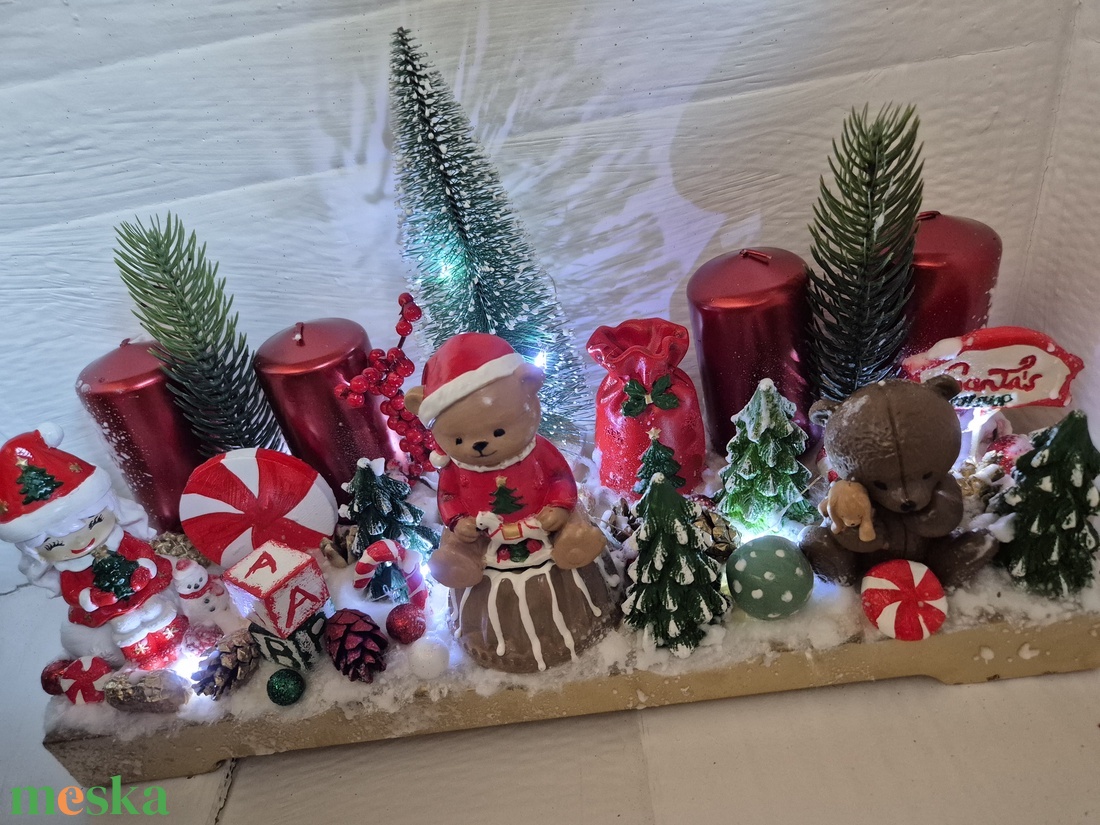 Maci világ szett - karácsony - adventi díszek - adventi asztaldísz - Meska.hu