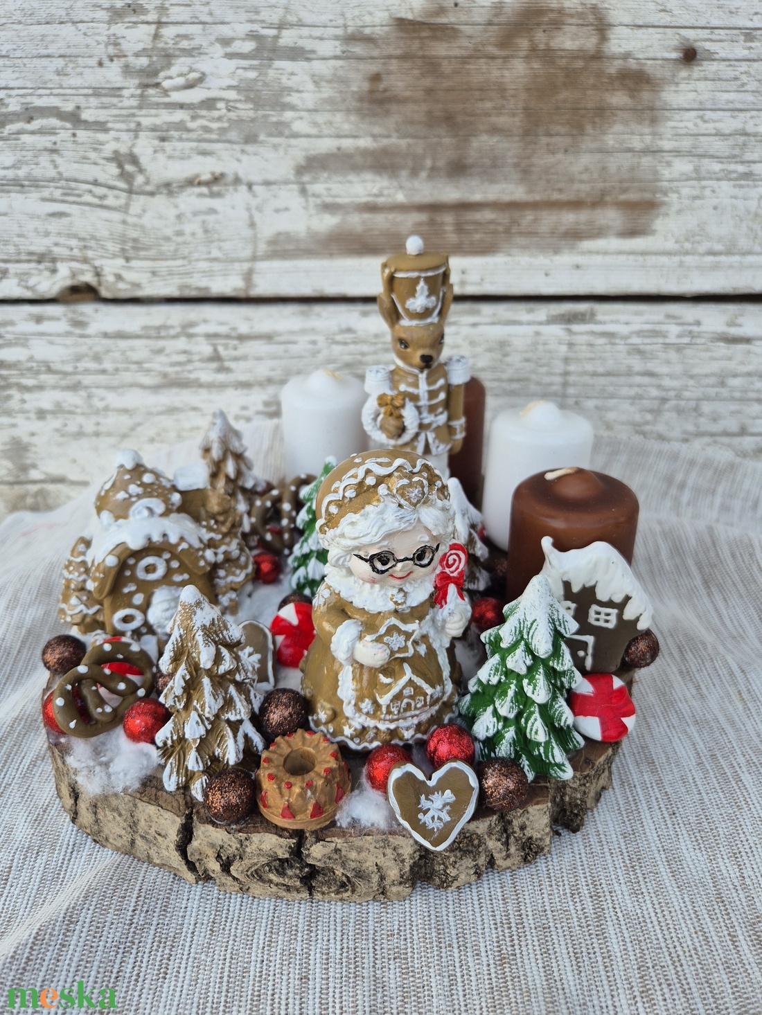 Mézi mama adventi világa - karácsony - adventi díszek - adventi asztaldísz - Meska.hu