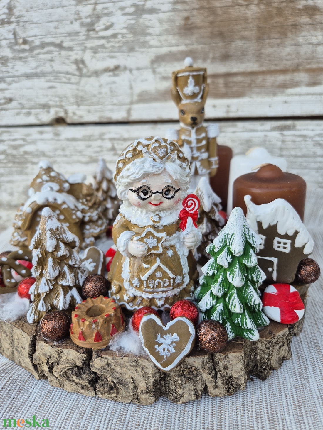 Mézi mama adventi világa - karácsony - adventi díszek - adventi asztaldísz - Meska.hu