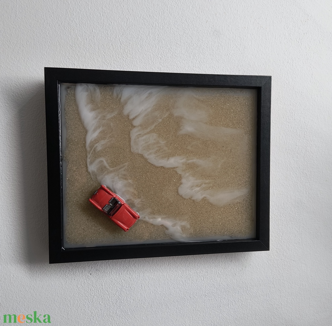 3D Falikép piros kisautó - otthon & életmód - dekoráció - kép & falikép - 3d képek - Meska.hu