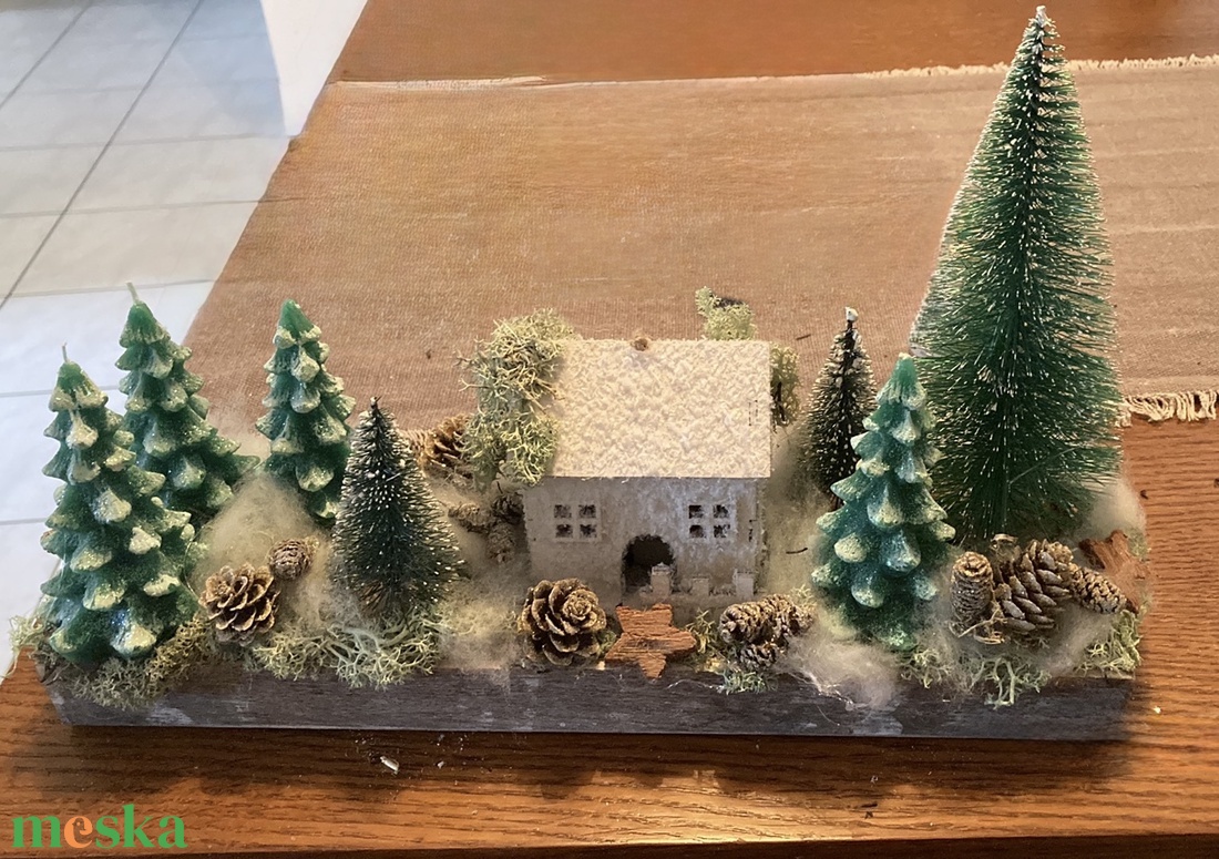 Karácsonyi asztaldísz - karácsony - karácsonyi lakásdekoráció - karácsonyi illatgyertya, mécses - Meska.hu