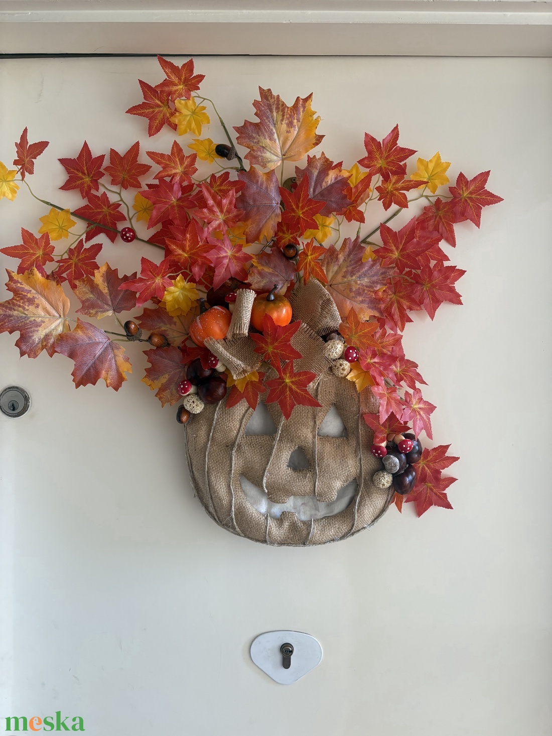 Őszi, Halloween-i ajtódísz   - otthon & életmód - dekoráció - halloween - halloweeni ajtódíszek és ablakdíszek - Meska.hu